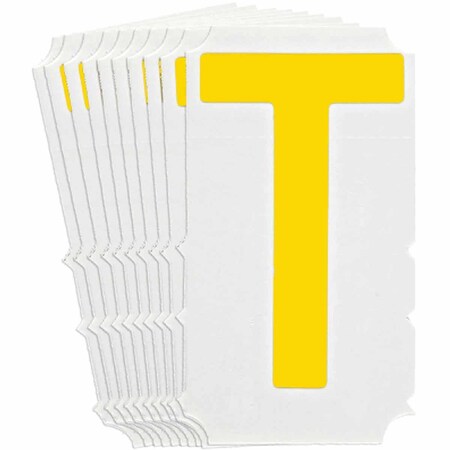 Brady Quik-Align 5150 Series Polyester 4 in Lbl Legend: T Yellow 10PK 5150P-T